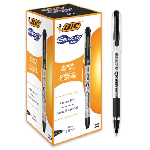 Penna gel con cappuccio BIC Gelocity Stic 0,5 mm nero CEL1010266